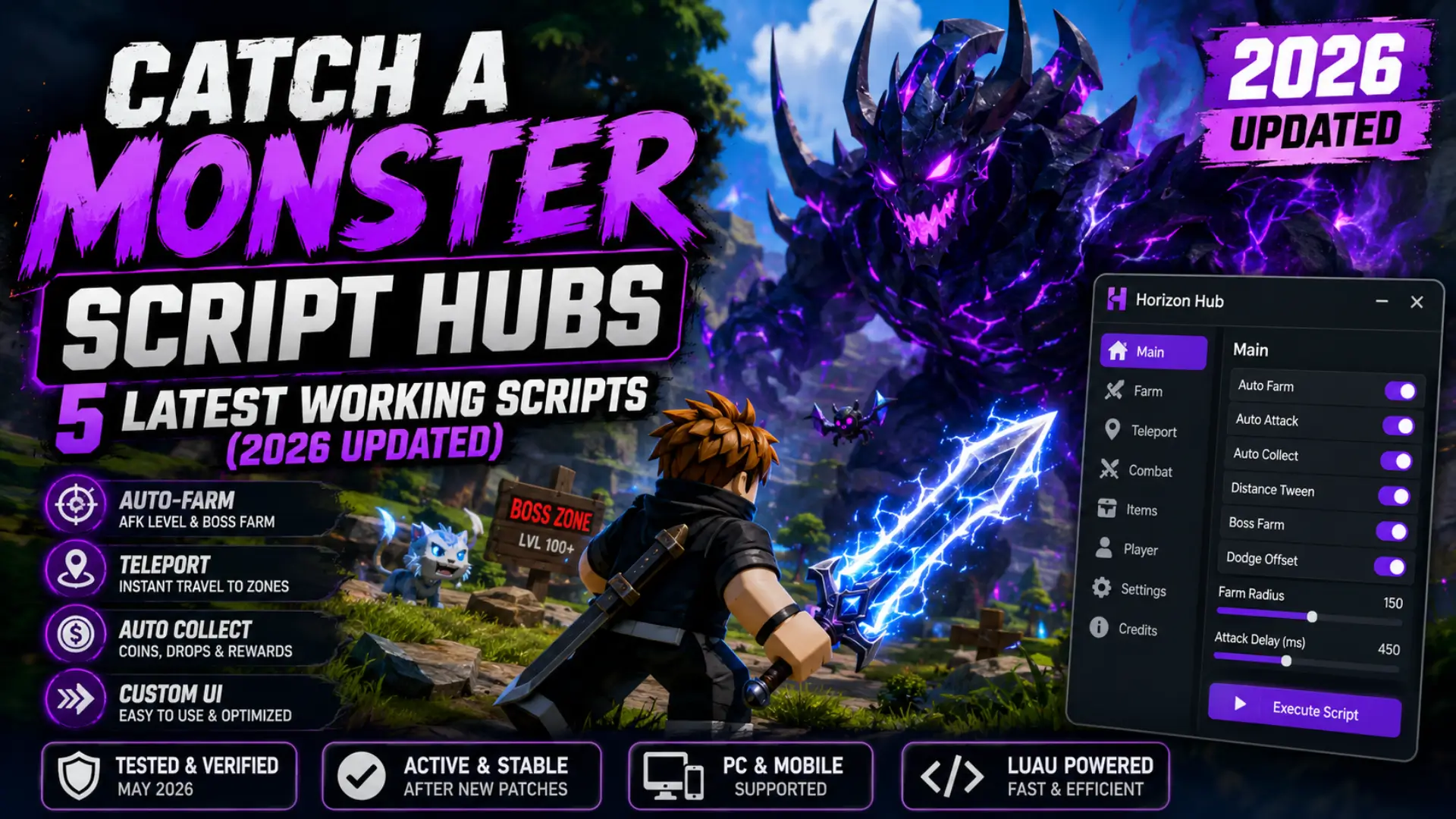 Catch a Monster Script Hubs